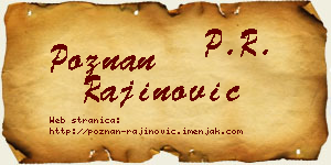 Poznan Rajinović vizit kartica
